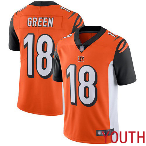 Cincinnati Bengals Limited Orange Youth A J  Green Alternate Jersey NFL Footballl #18 Vapor Untouchable->cincinnati bengals->NFL Jersey